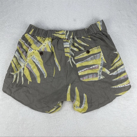 Patagonia Garden Island Shorts Medium wrap front Palms Of My Heart Gray Hemp - Picture 2 of 6